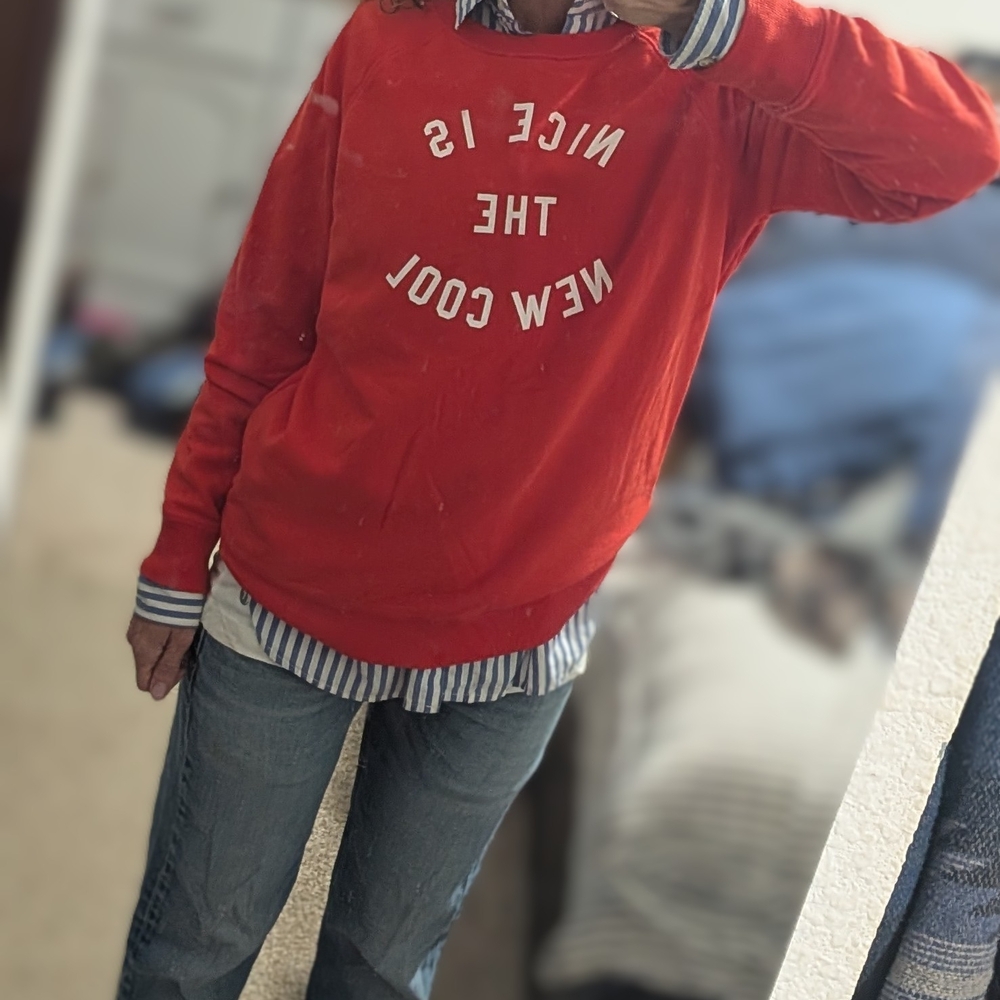 Orange Graphic Sweatshirt